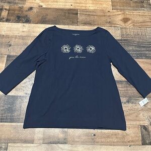 Talbots Long Sleeve Crewneck “joie de vivre”